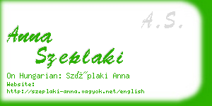 anna szeplaki business card